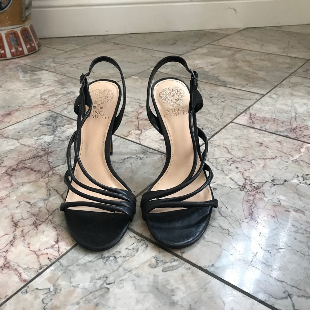 Vince Camuto Black Leather Sandals